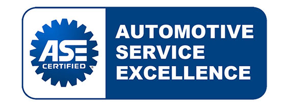 ASE Certified logo featured by Airpark Auto Clinic, highlighting certified technicians and trusted automotive repair services.